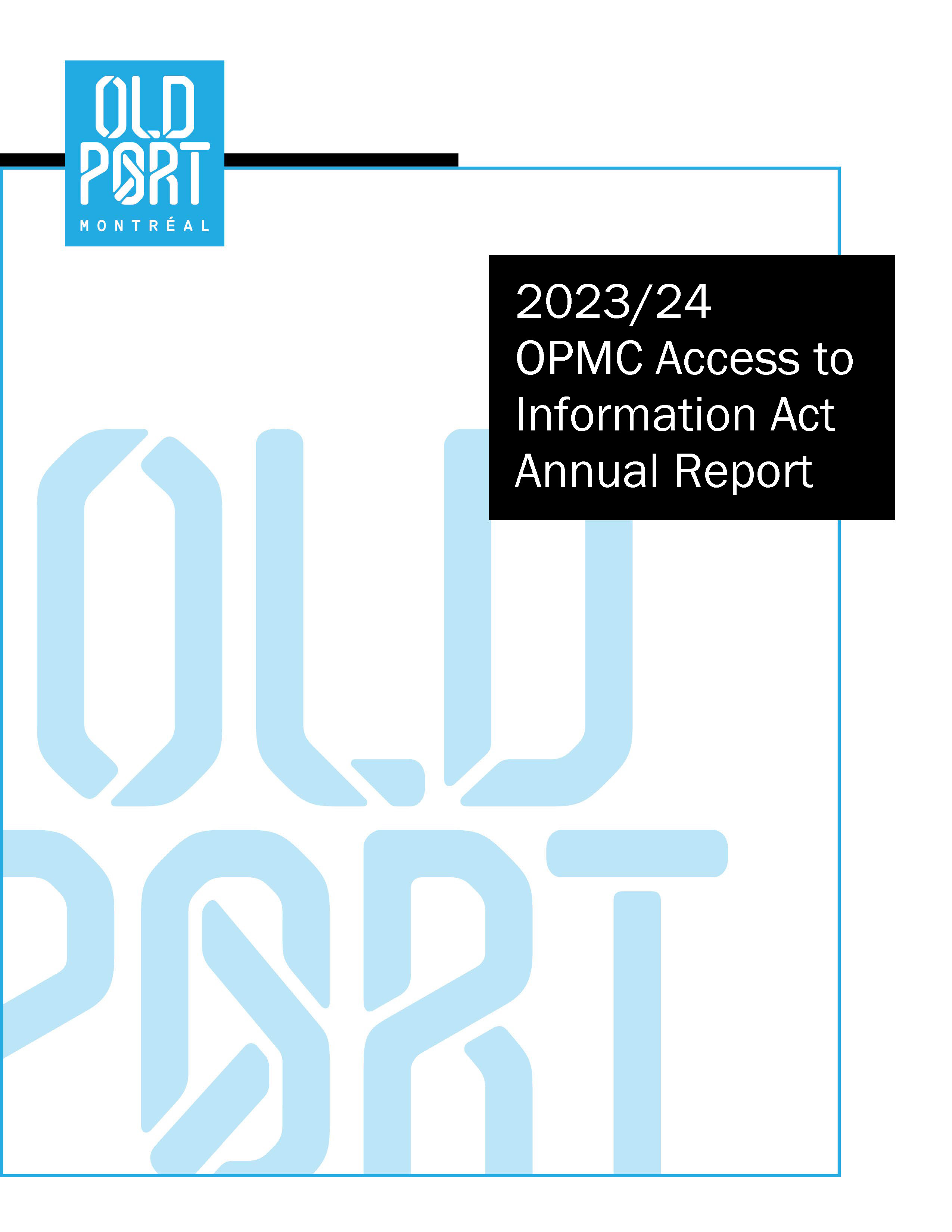 Report cover page