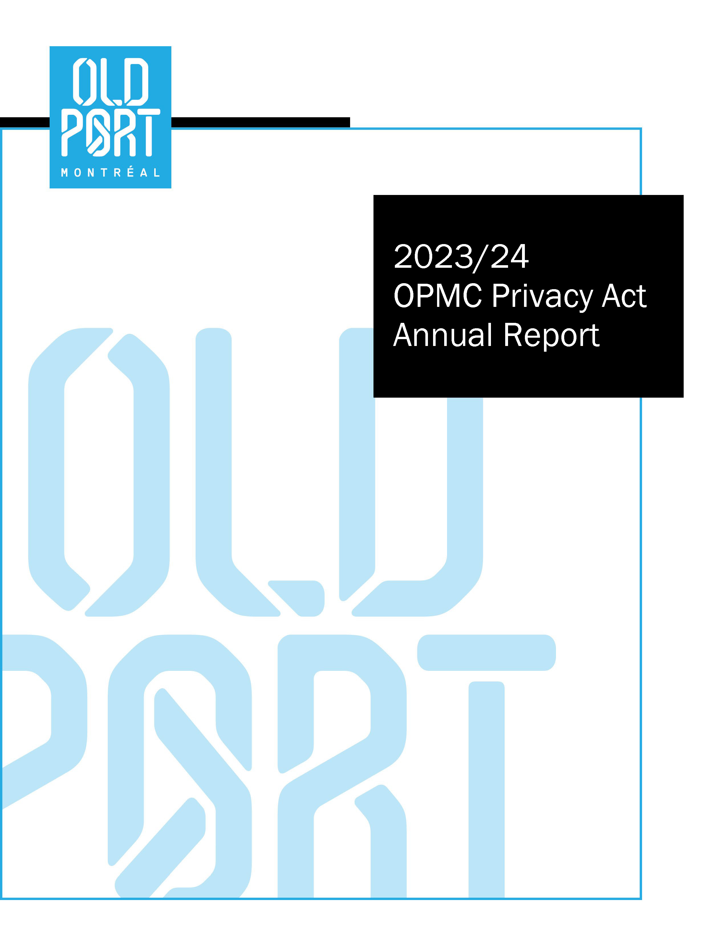 Report cover page